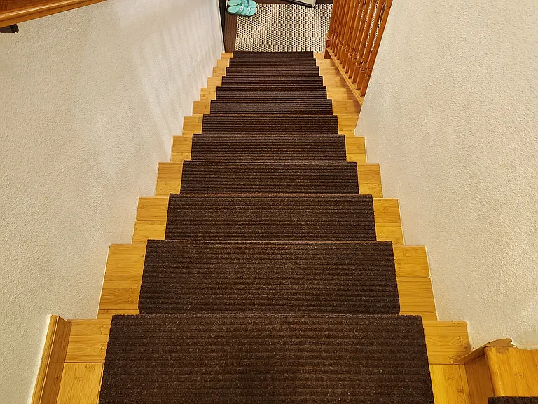 New stair rugs for quieter movement
