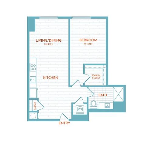 Floor plan C5.1 | 1 Bed | 1 Bath
