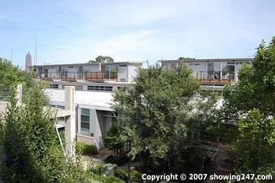 Exterior view of this luxury 4 level loft complex.