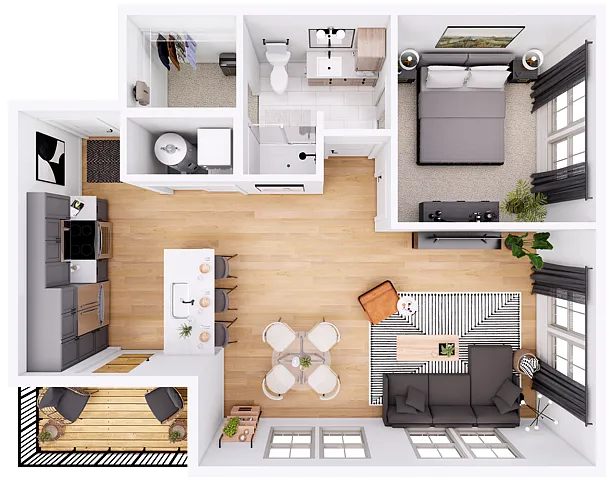 Floor plan The Sage-1K