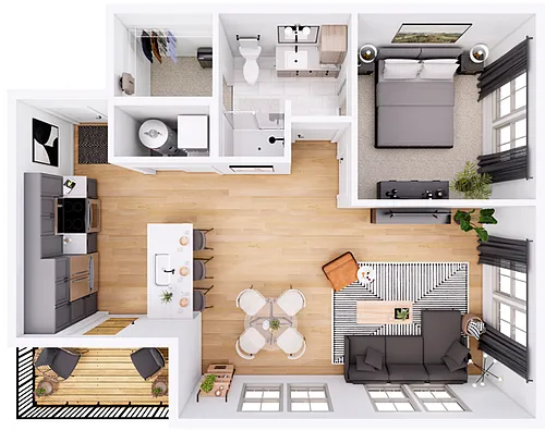 Floor plan The Sage-1K