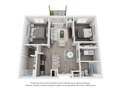 Floor plan 2 Bedroom 2 Bathroom Accessible
