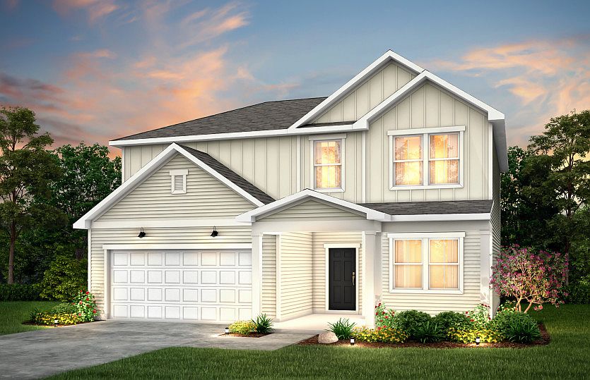 Rosella New Construction Home Exterior TD105 with a covered doorway.