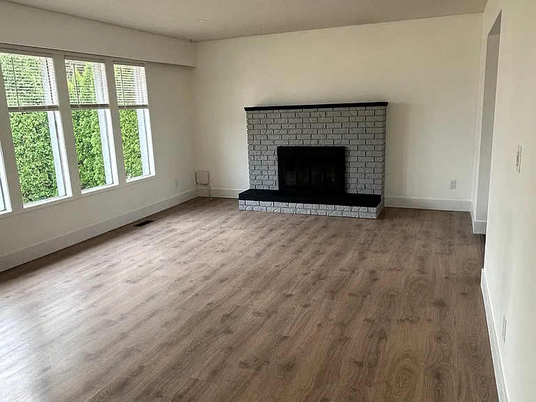 Living room with feature fireplace