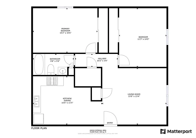 Floor plan 2x1AR