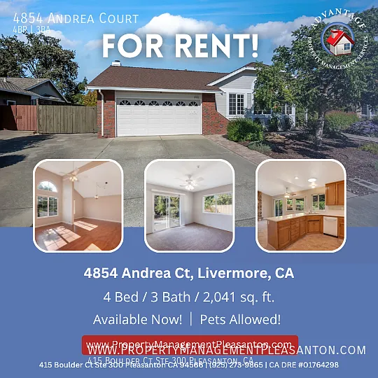 Single Story 4 Bed, 3 Bath, 2,041 sq ft home — Photo 1