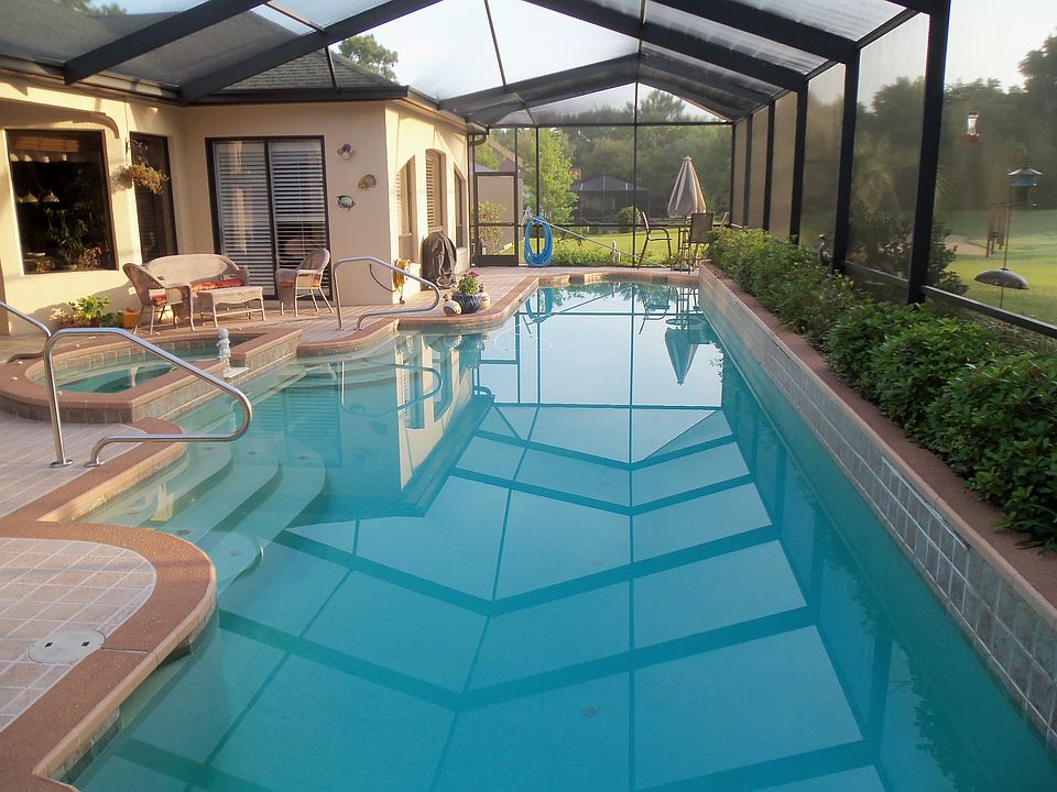 20 yard lap pool with spa