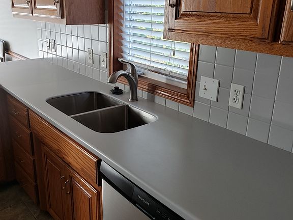 Kitchen is very large. Look at this counter space!