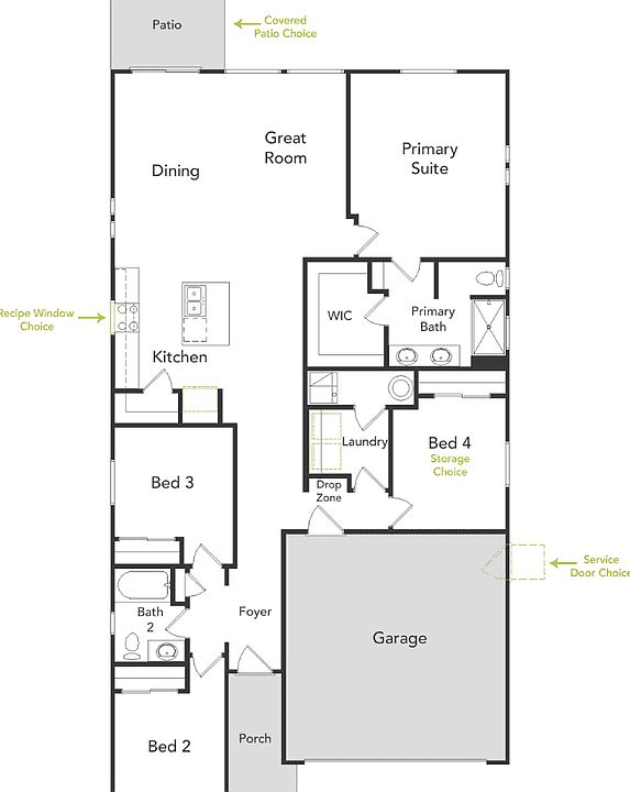 This is the Sagebrush Floorplan. Options and upgrades may vary.