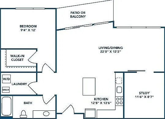 2 Bedroom | 1 Bath | 834 SF 2 Bedroom | 1 Bath | 834 SF