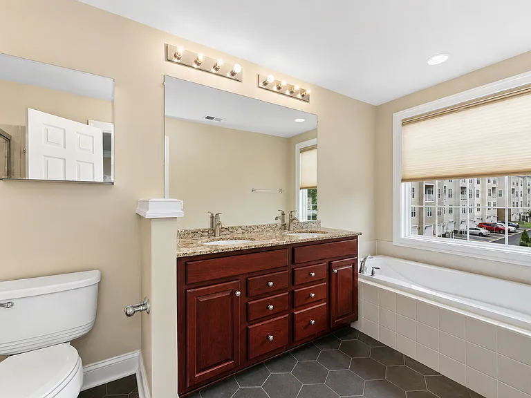 Bedroom Level - Primary Bath with Shower and Soaking Tub