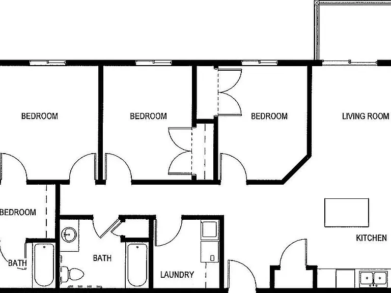 3 Bed , 2 Bath 1134 sq ft
