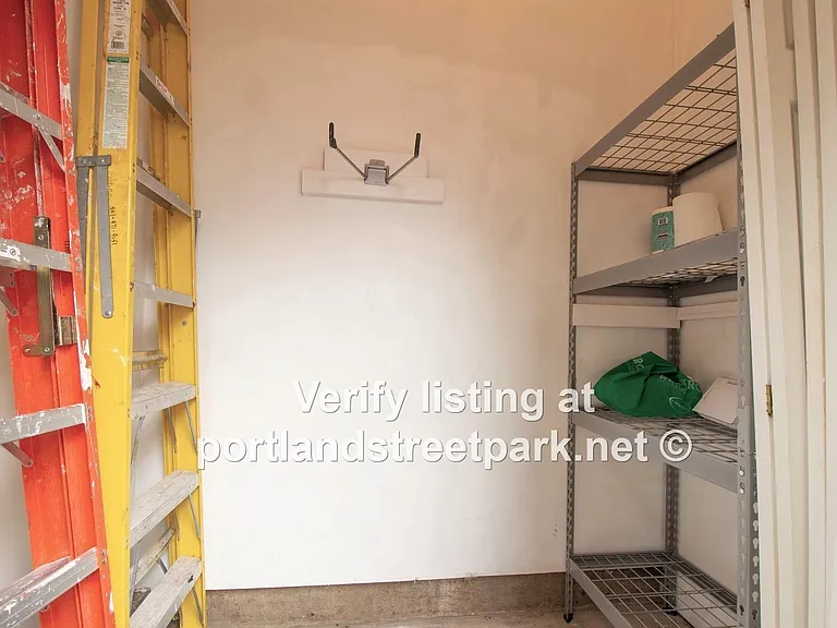 Interior of unit's storage room