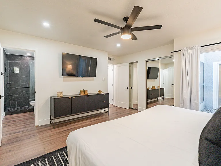 Master bedroom with king bed