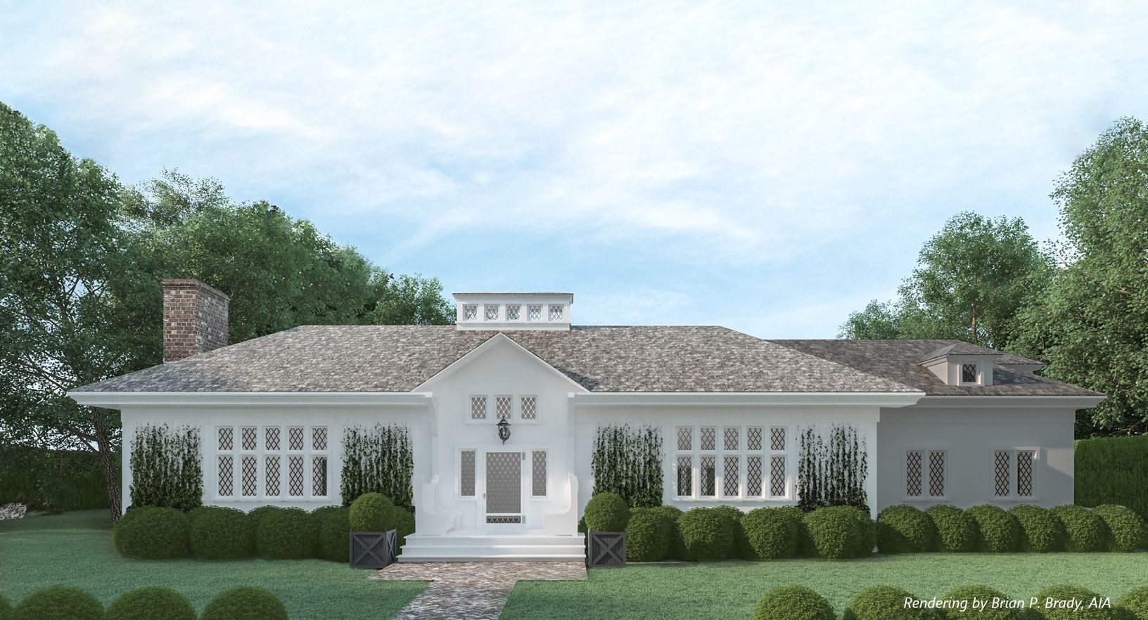  Front Rendering of ARB-Approved Renovation/Addition