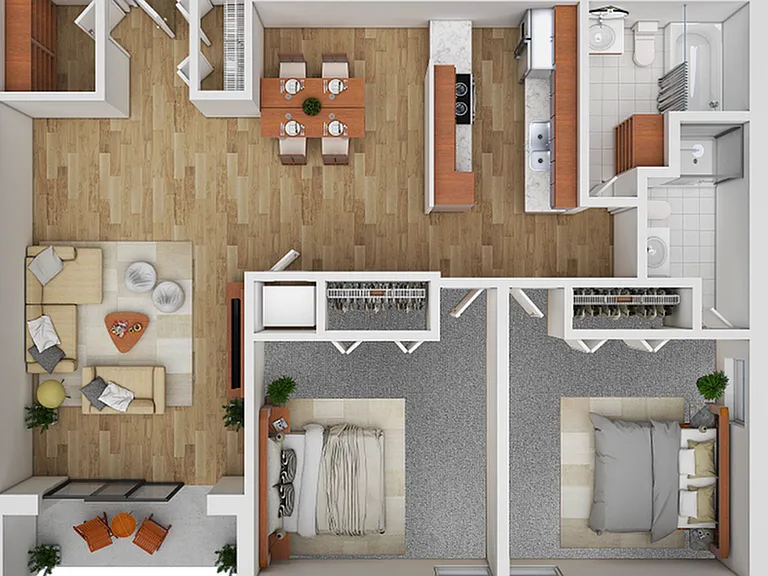 2 Bed 2 Bath Floor Plan 2 Bed 2 Bath Floor Plan