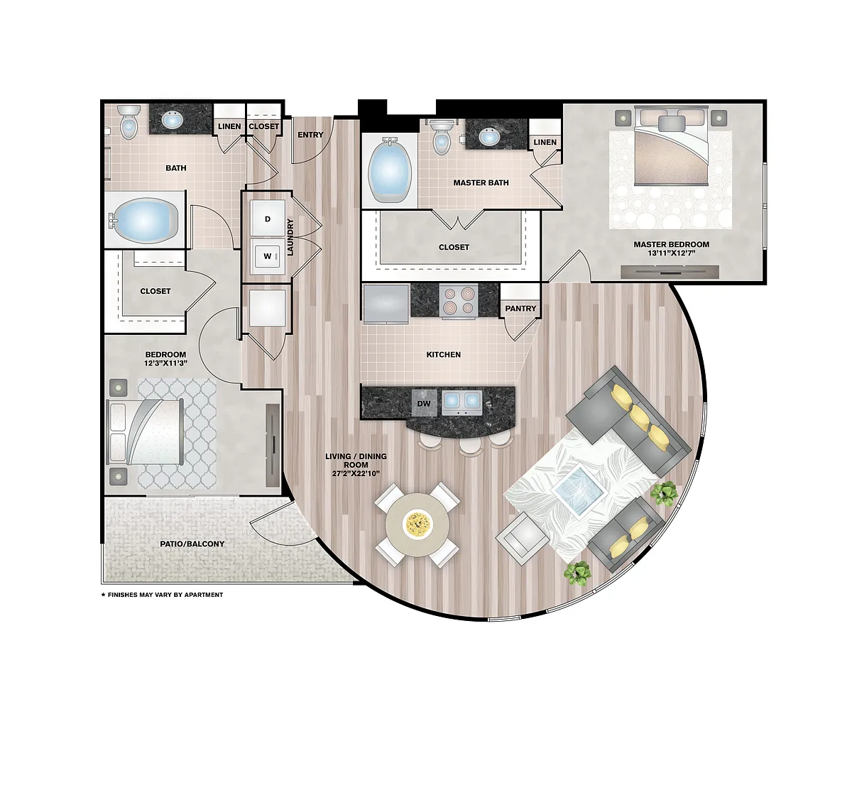 Floor plan The Riviera - Renovated