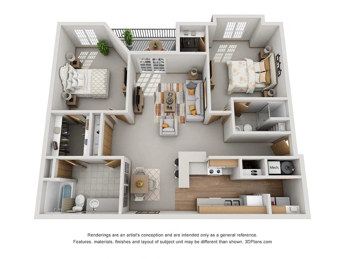 Floor plan Two Bedroom