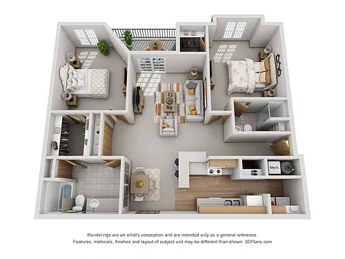Floor plan Two Bedroom