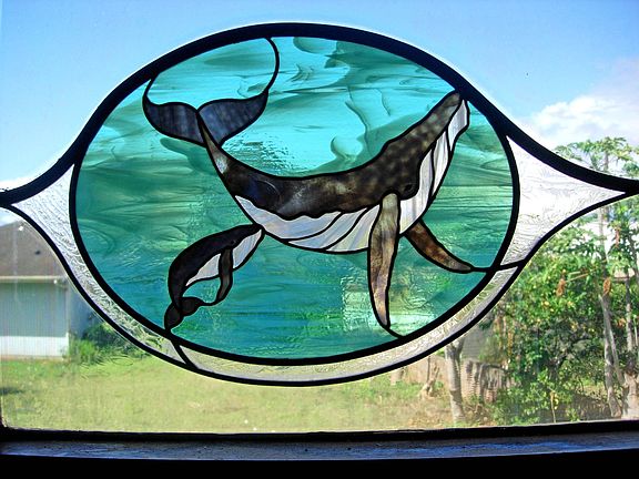 Stained Glass Detail in Bay Windo