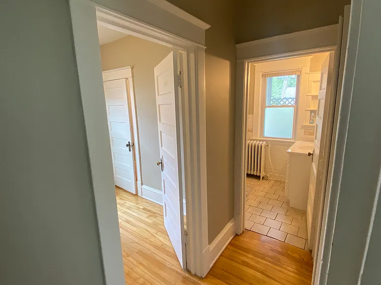 Hall to first floor bath and bedroom.