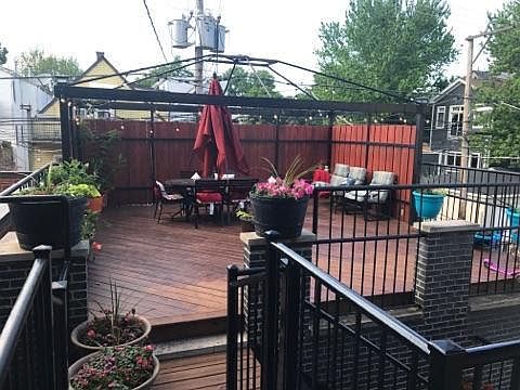 Garage roof top deck
