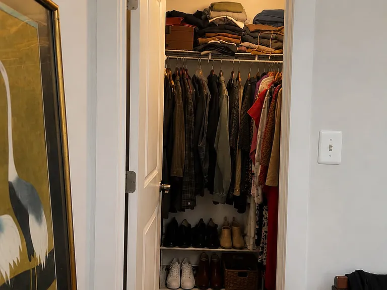 Large closet in master bedroom