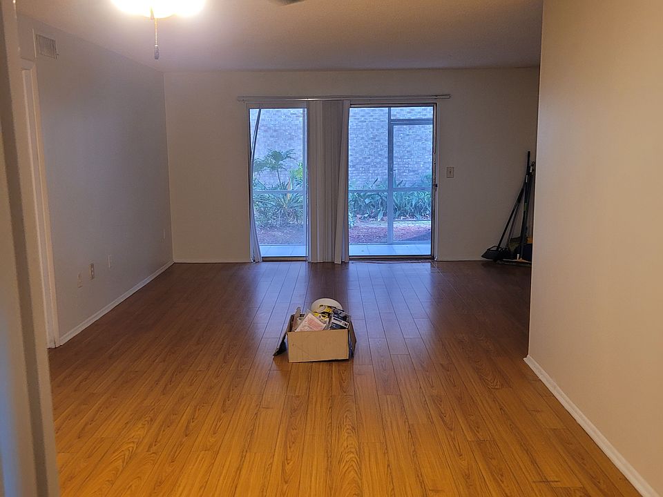 From kitchen looking out to patio