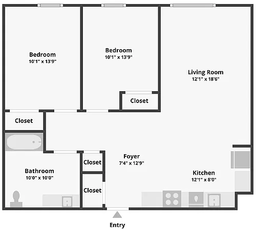 Floor plan 2-Bedroom