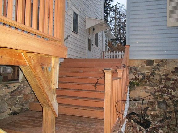 Deck and stairs to rear entrance