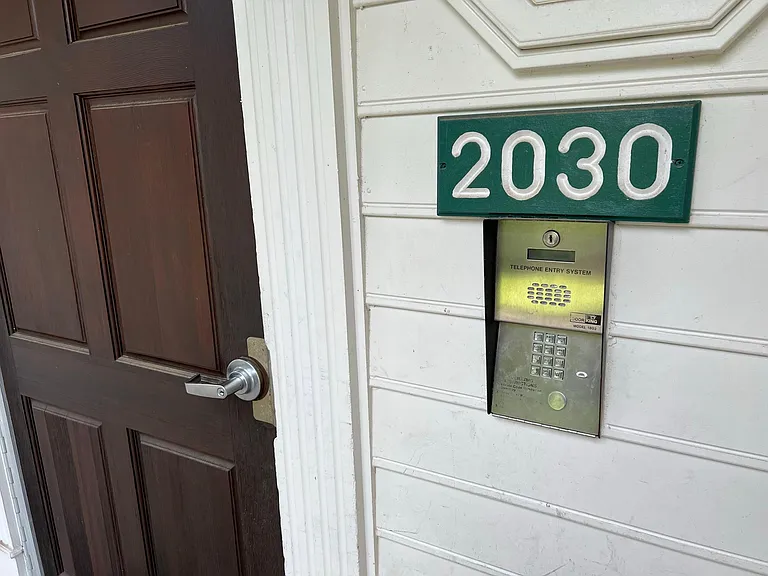 Secure coded entry into the building