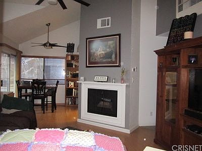 Living, Dining and Fireplace