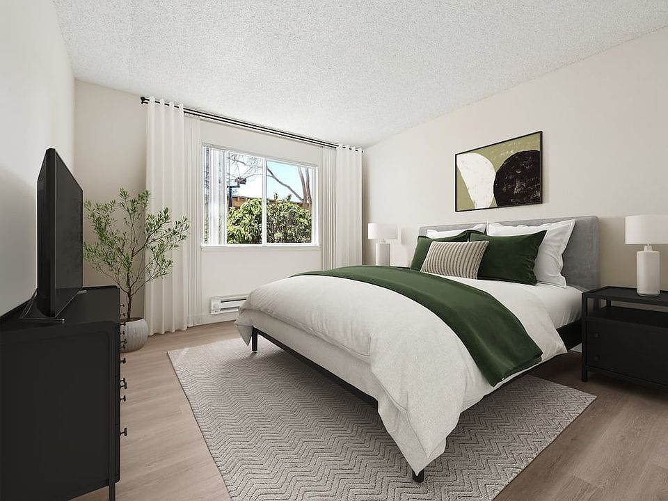 Renovated Package II bedroom with hard surface flooring
