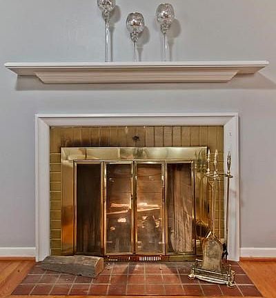 Fireplace with decorative mantel