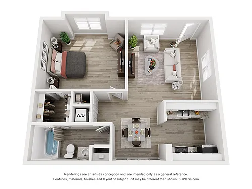Floor plan 1 Bedroom A2