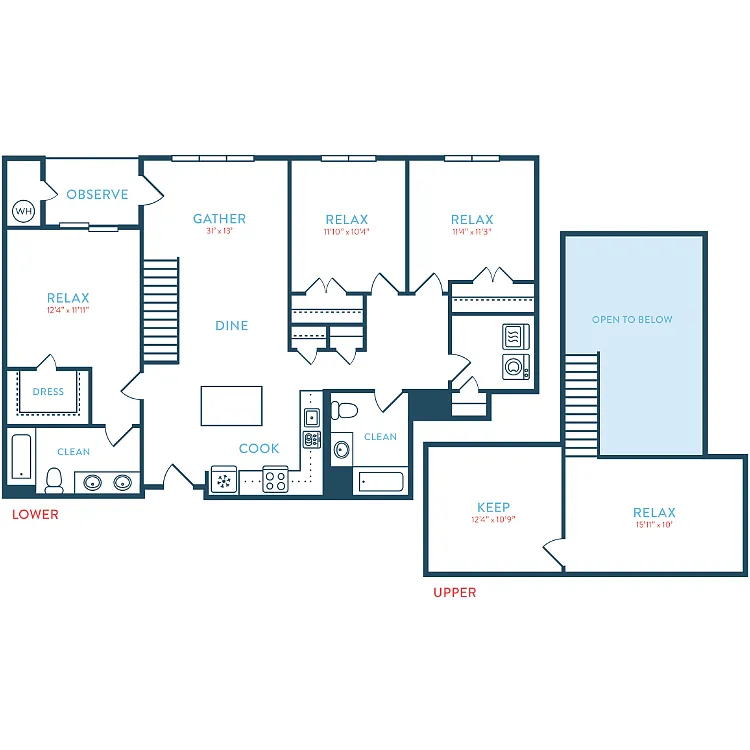 Floor plan 1705 Waypointe C1 Loft