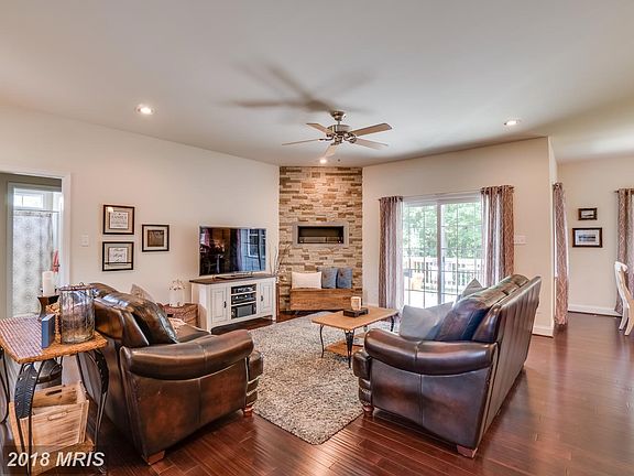 Family Room with bamboo HW floors