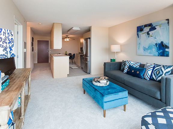 Open concept floor plan with newer carpet throughout