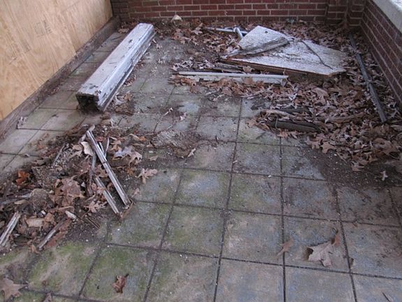 Floor of front porch