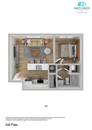 Floor plan 1 Bedroom 1 Bathroom