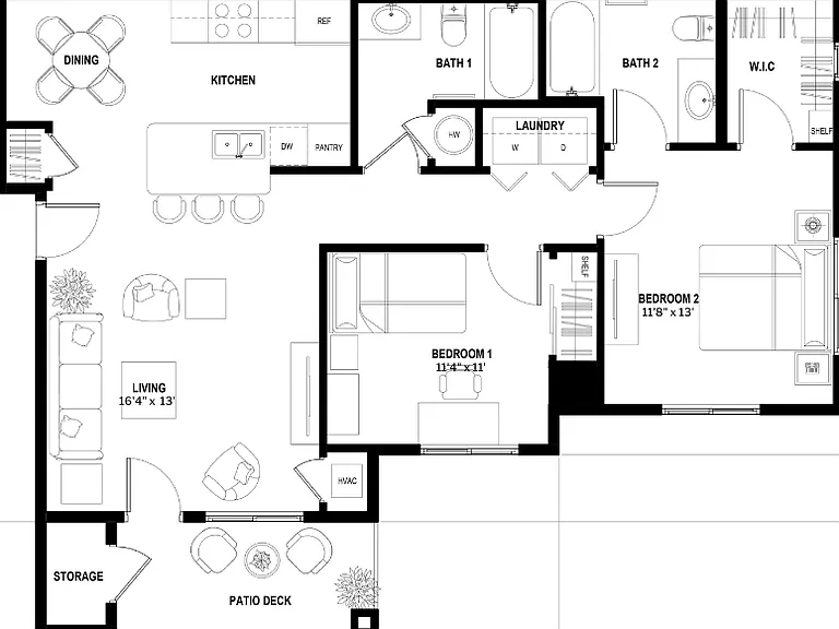 Sage Point Village Apartments 2 Bedroom 2 Bathroom Floor Plan in Ammon ID Sage Point Village Apartments 2 Bedroom 2 Bathroom Floor Plan in Ammon ID
