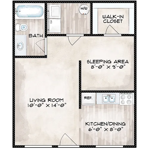 Floor plan Studio
