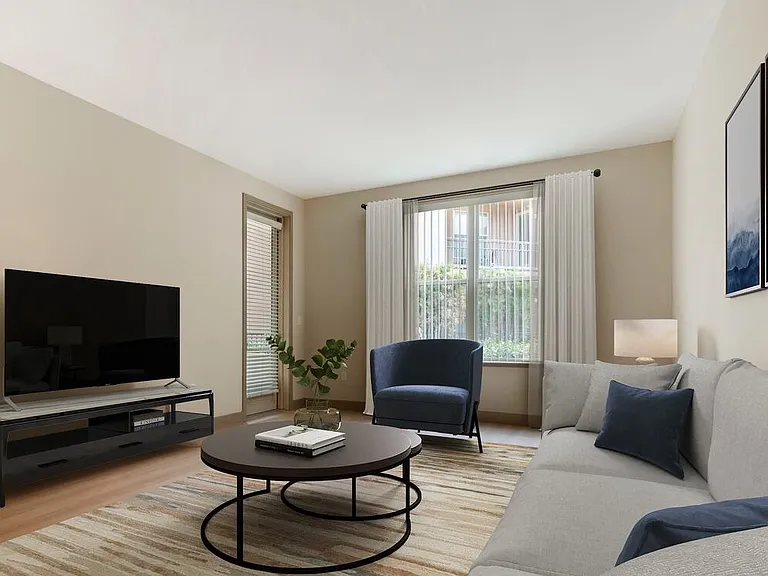 Classic Collection II living room with hard surface flooring