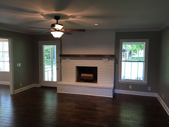 Family room with fireplace