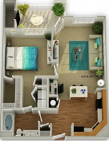 The Meadowview One Bedroom Floor Plan The Meadowview One Bedroom Floor Plan