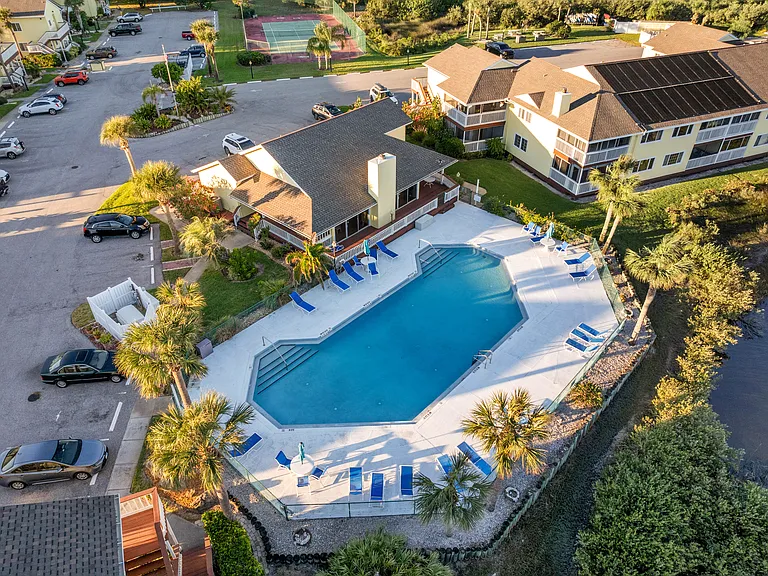 Solar-heated pool