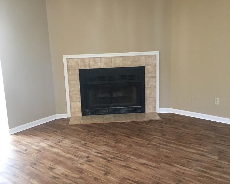 Living Room with wood burning fireplace