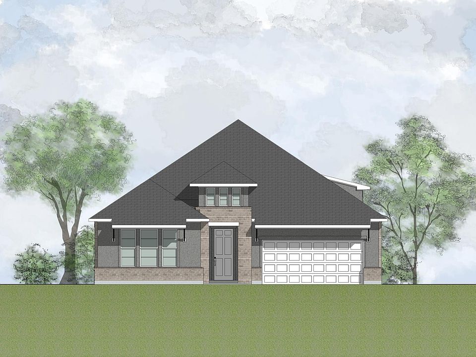 new home with brick and stucco