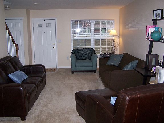 Large living room with neutral decor