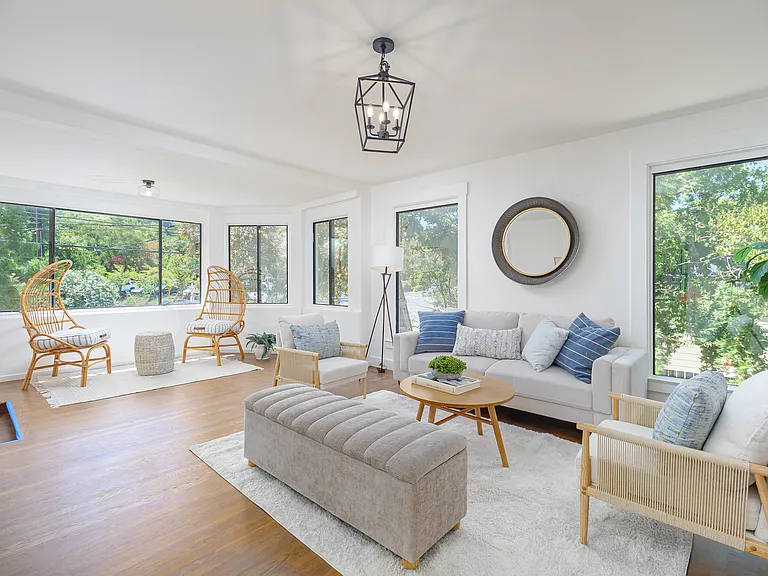Light-filled entry and living room